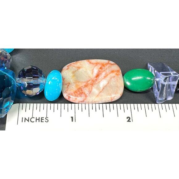 Artisan Crystal Glass Bead Necklace - Picture 8 of 9